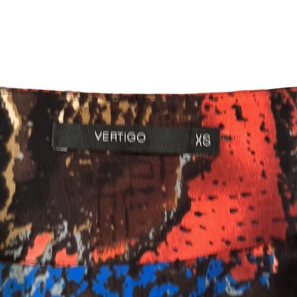 Vertigo Paris Womens Bias Cut Reptile Print Vibrant Maxi Skirt With Slit Size XS - Picture 5 of 6